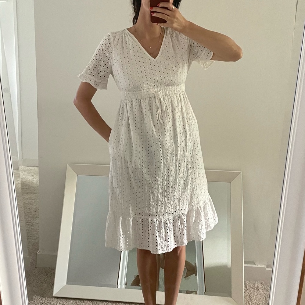 Eyelet Maternity Dress